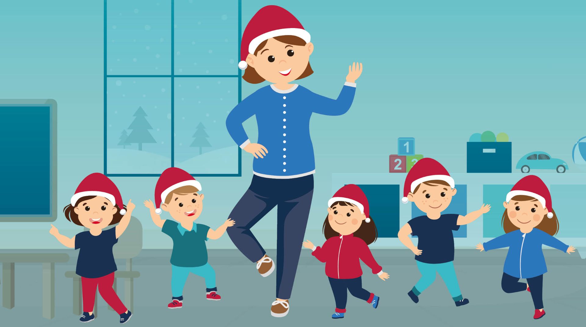 Bevægelsesjulekalender Grafik Ny