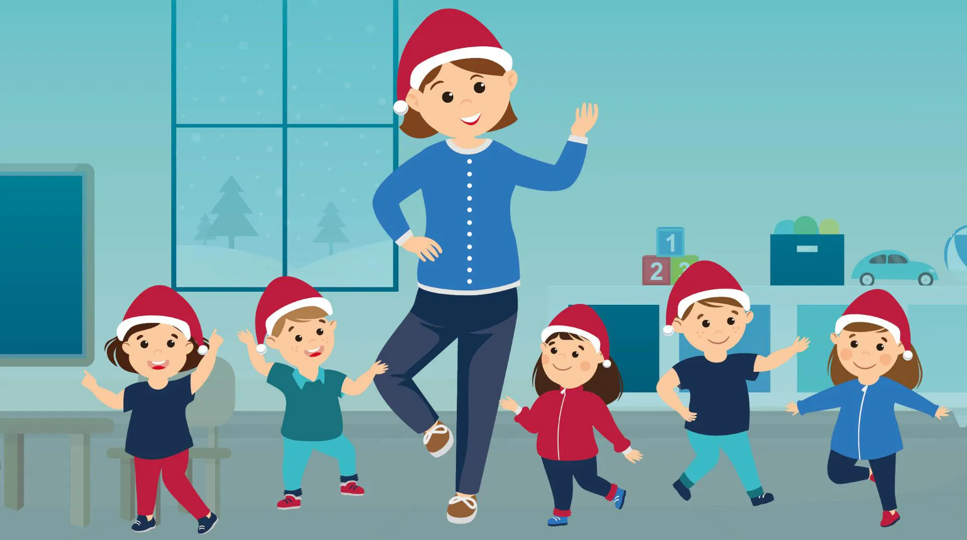 Bevægelsesjulekalender Grafik Ny