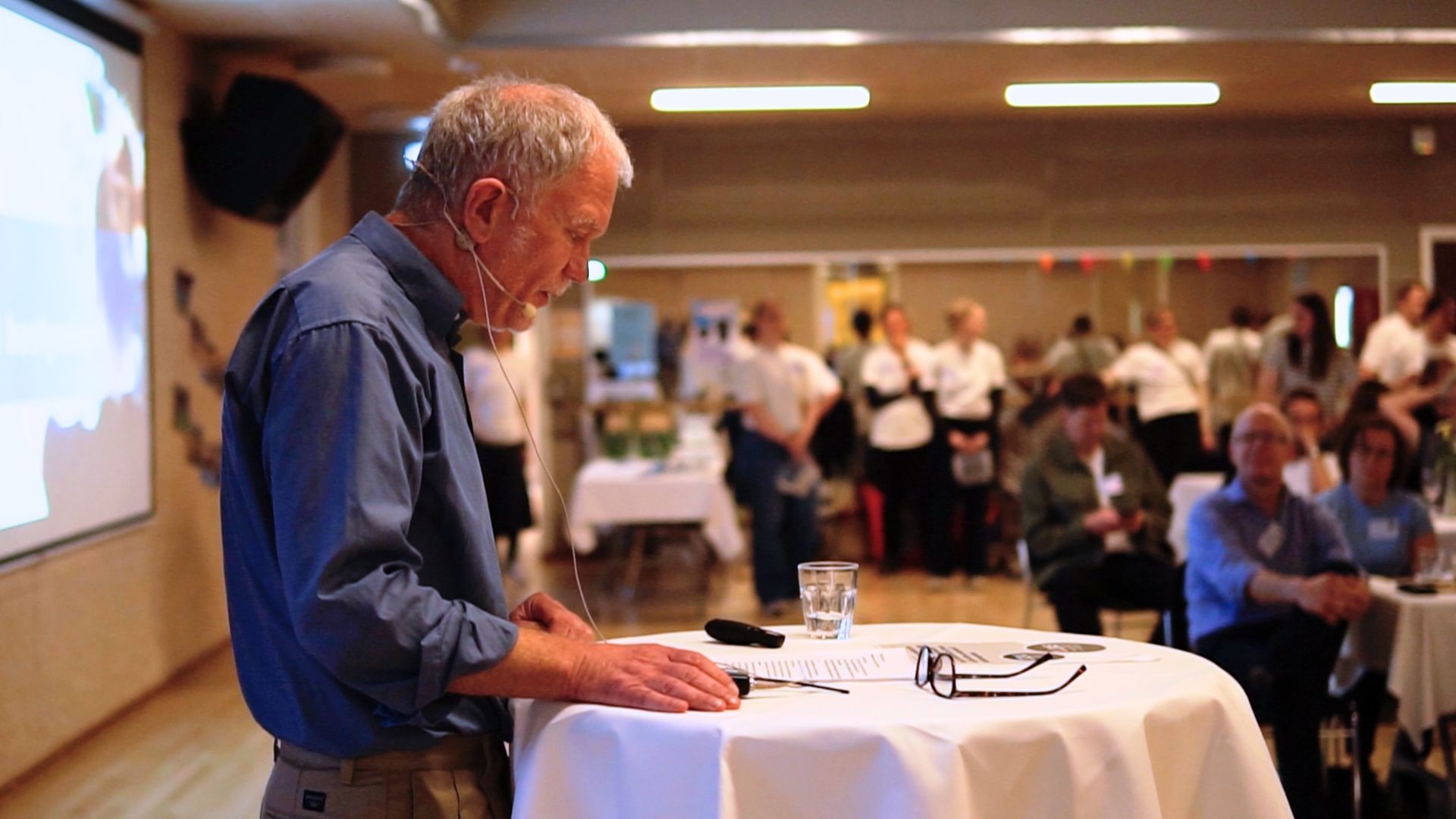 Formand Lars Mandrup deler sin mundtlige beretning til DGI Østjylland Årsmøde